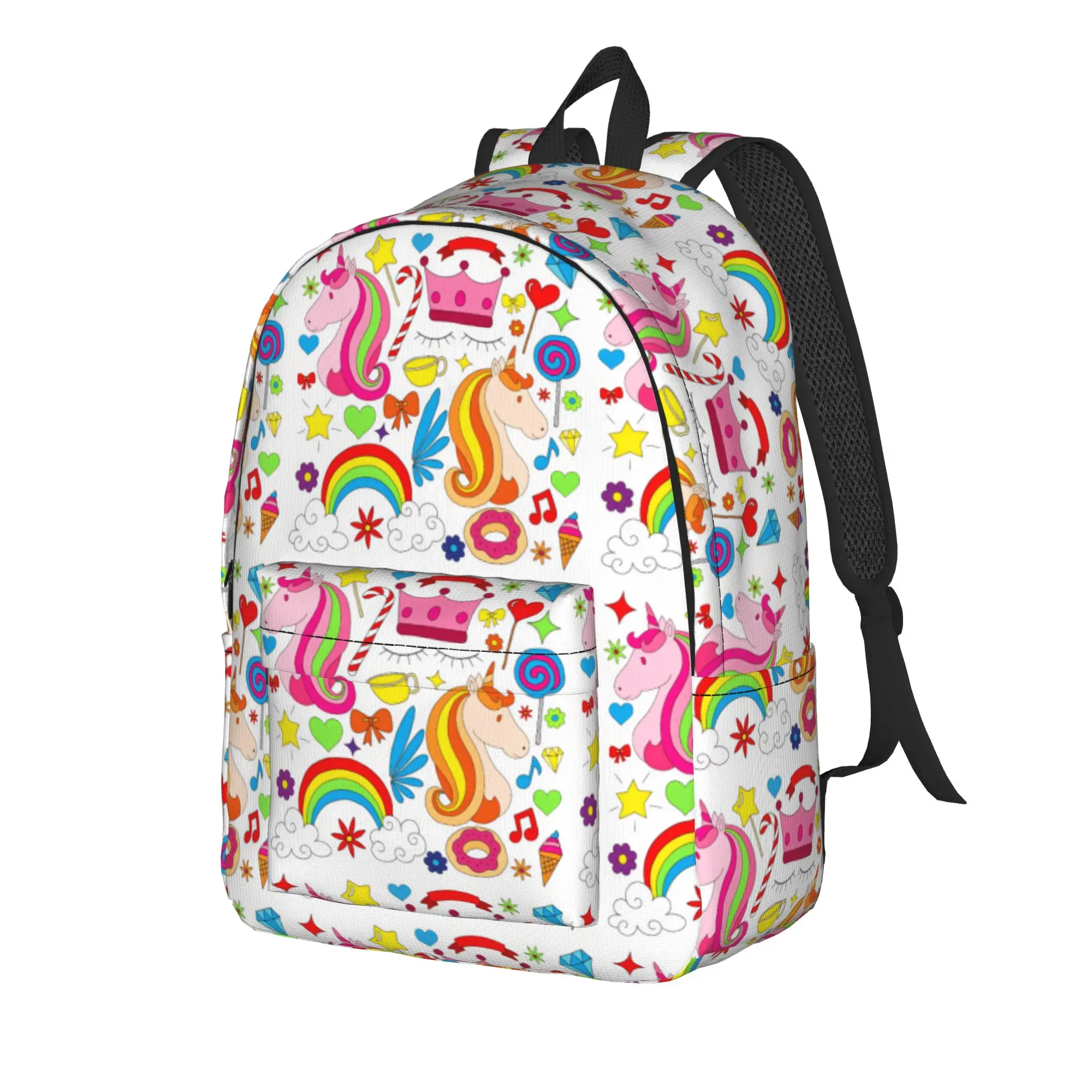 Unicorn doodle design Backpack  Stylish Backpacks Unisex Outdoor Large School Bags Designer Rucksack