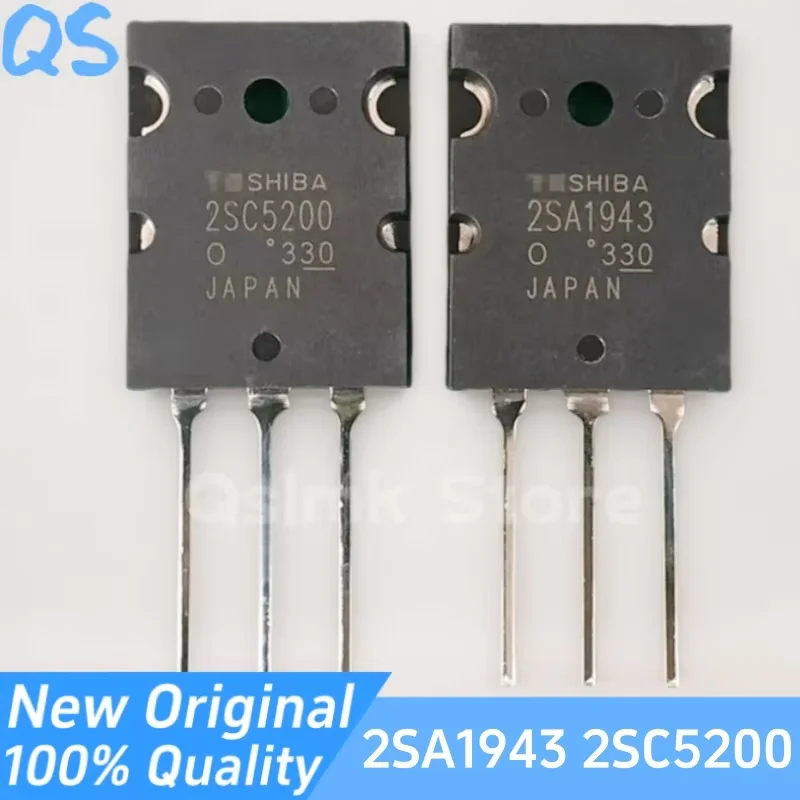 Novo original 2sa1943 2sc5200 a1943 c5200 TO-3PL transistor de áudio amplificador de alta potência tubo emparelhamento