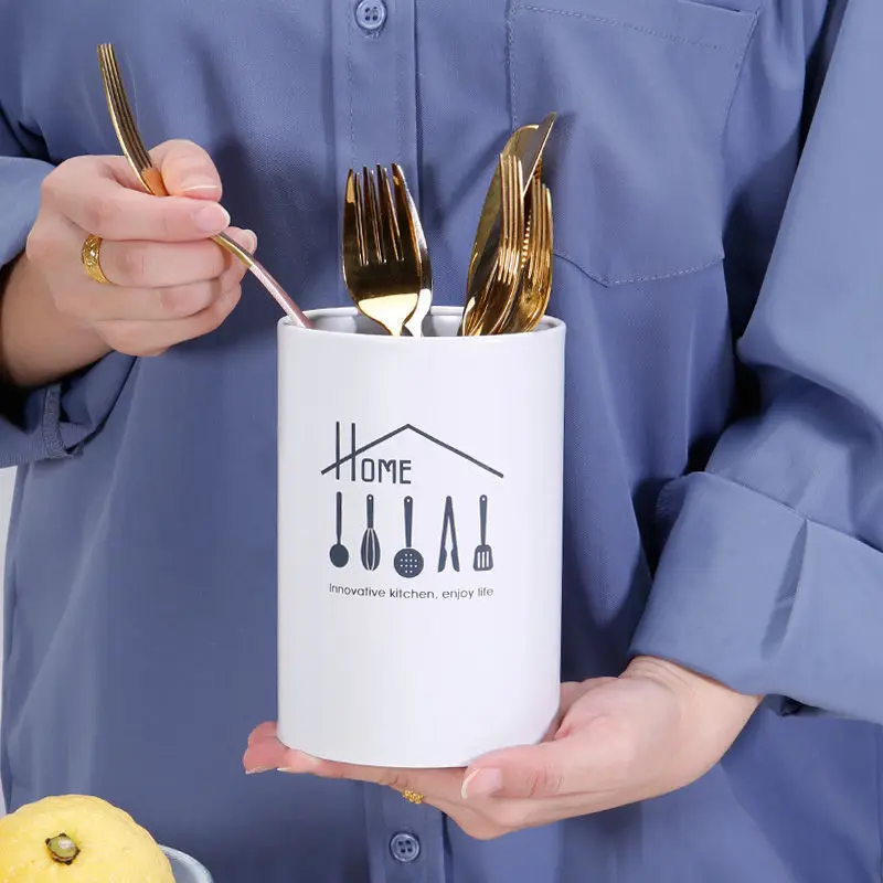Stainless Steel Chopstick Cage Creative Kitchen Tableware Storage and Drain Chopstick Holder Chopstick Holder Storage Barrel