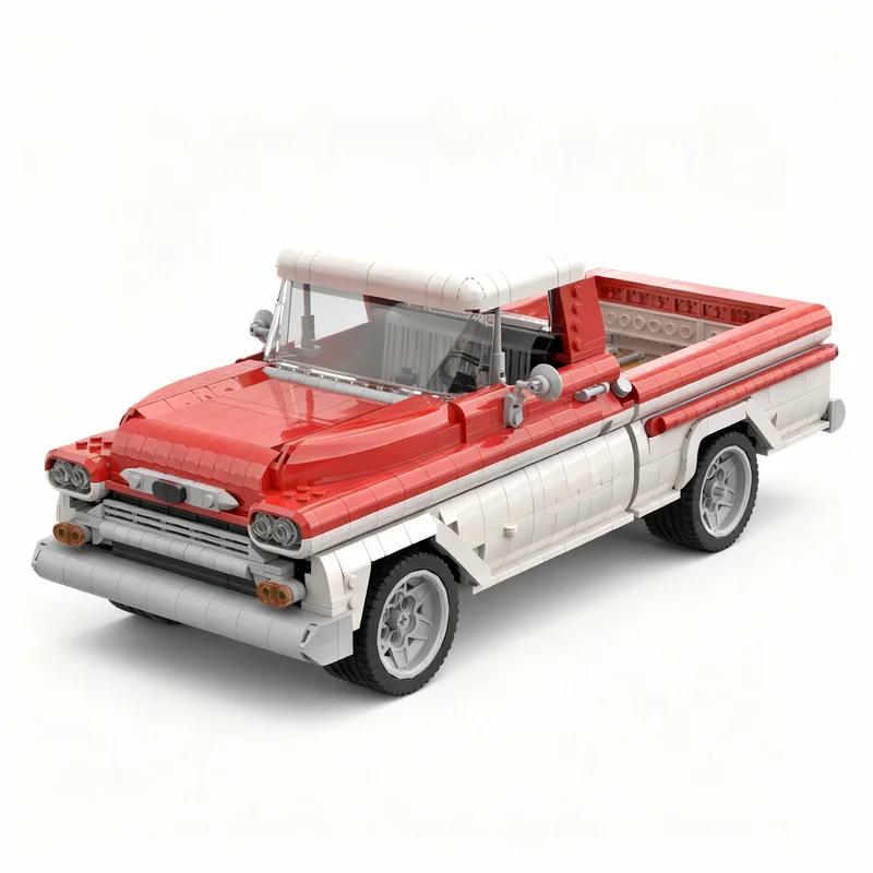 1861pcs MOC Creator Creator Expert Chevroletes Apache Red Version Model Building Blocks Christmas Gifts Toy Craft Display DIY