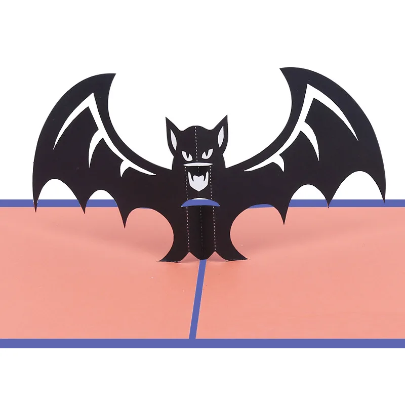 

2025 New Halloween Stereoscopic Greeting Card Bat 3D Pop-up Greeting Card Creative Holiday Gift Holiday Cards