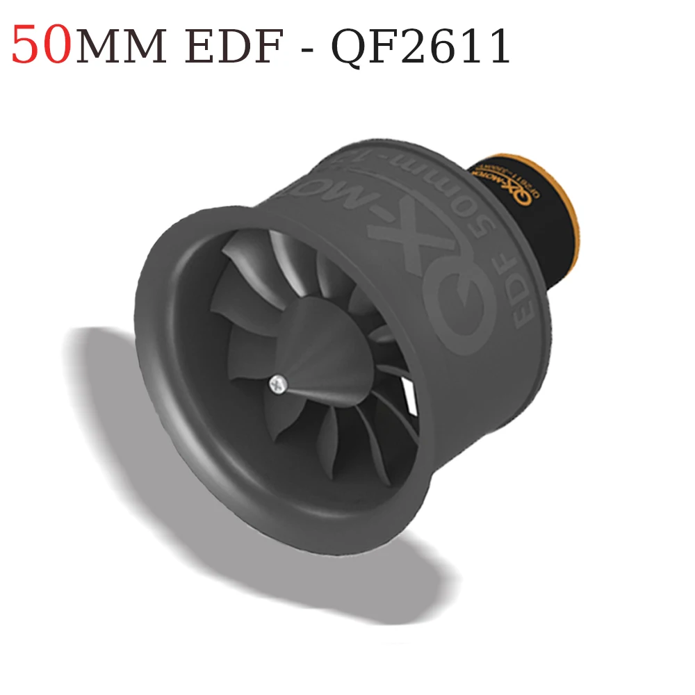 QX-MOTOR 3s/4s 50mm EDF 12 blades Ducted Fan CW CCW with QF2611 3300/4000/4600/5000kv Brushless motor For RC Airplane