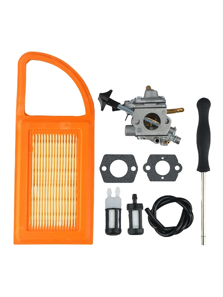 1 Set 4282-120-0606 Carburetor Carb + Air Filter + Fuel Filters Kit Replacement For BR500/550/600 Backpack Blower