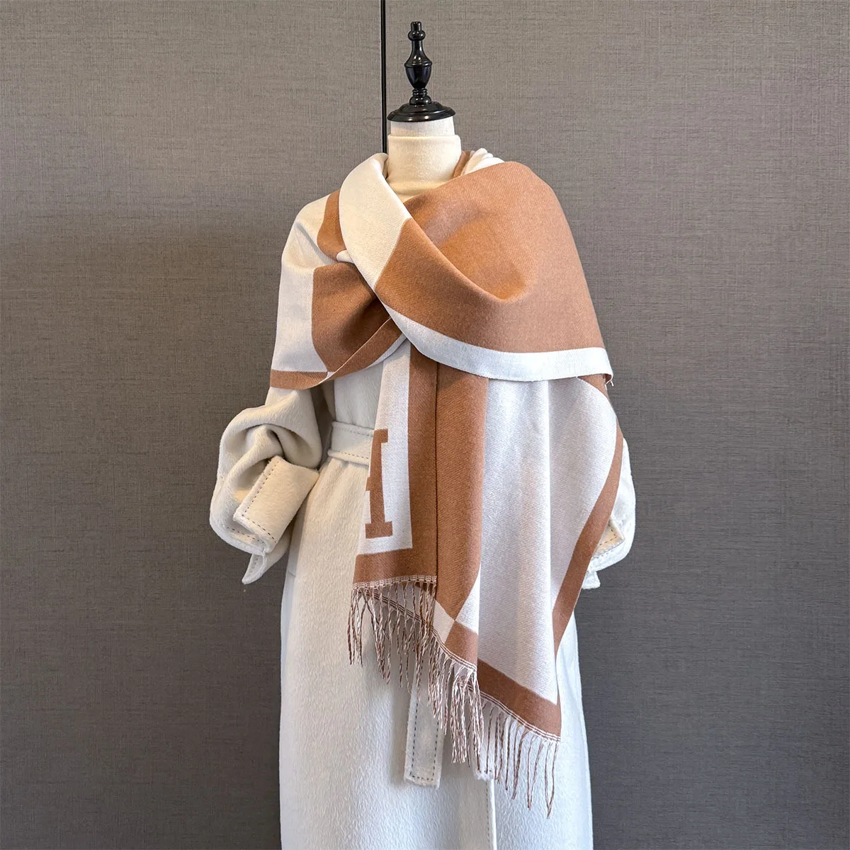 2025 outono inverno cachecol feminino luxo quente viagem cachecóis cashmere pashmina com borla xale bufanda longo grande envoltório casual novo