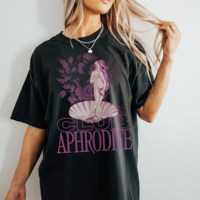 Aphrodite Comfort Colors Light Academia Greek Mythology Goddess Feminist Cottagecore Coquette T Shirt Renaissance Divine