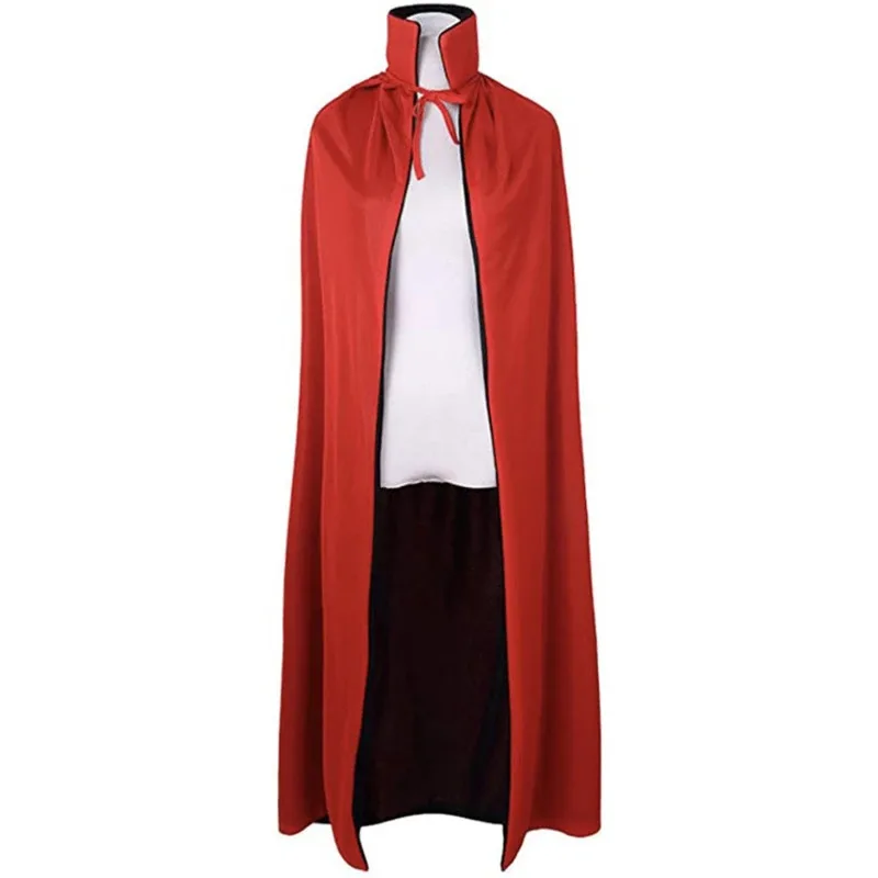 WU01 هالوين الكبار الطفل مقنعين عباءة القرون الوسطى زي أسود أحمر عكسها مصاص دماء الساحرة ويكا تأثيري حلي الوقوف ColJk5 *!