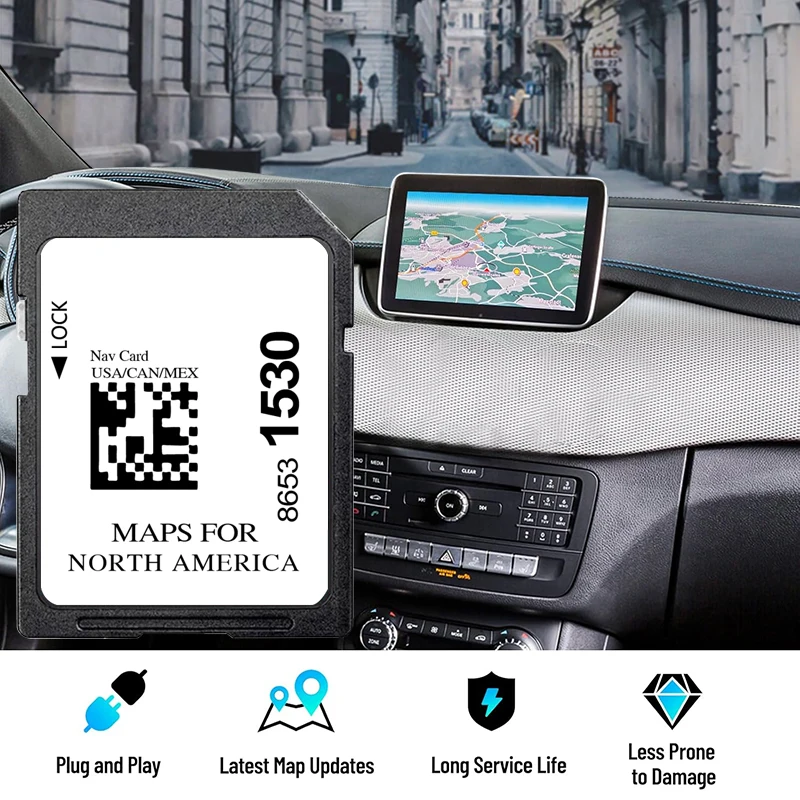 Navigation GM86531530 for Chevrolet Blazer Camaro Colorado Corvette Equinox Car Sat Nav SD Card Update 32GB North America map
