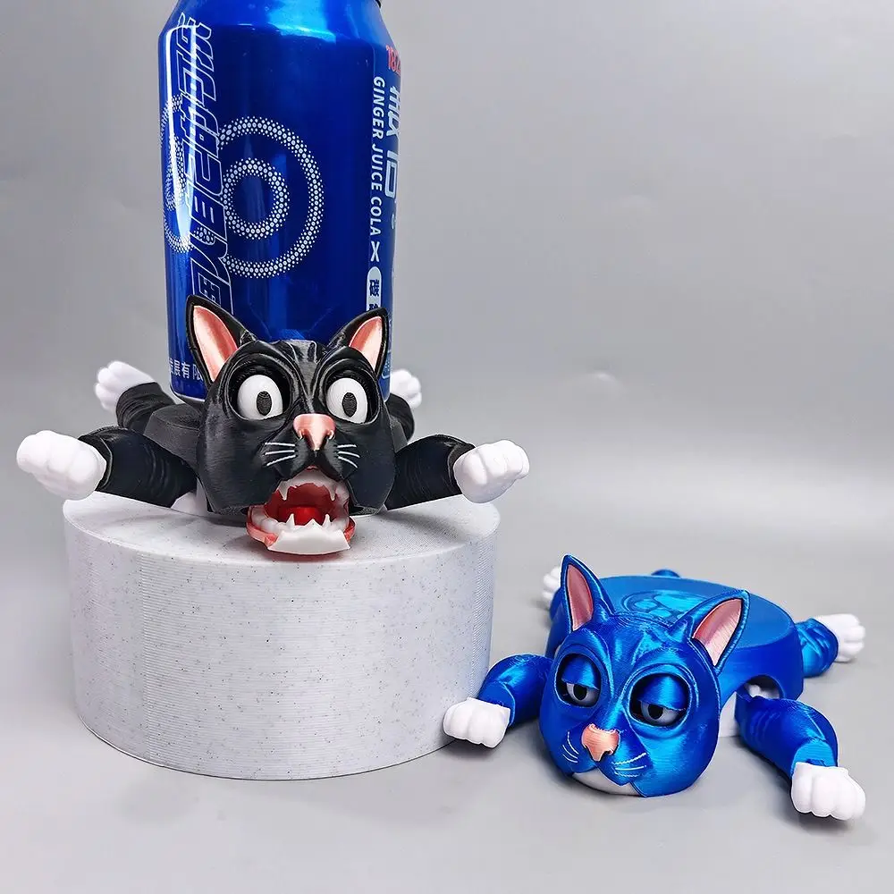 

Crossed Legs&Staring Eyes Panicked Cat Coaster Press Type Frightened Cat Cat Cup Pad Quirky Toys Mug Holder Funny Expression