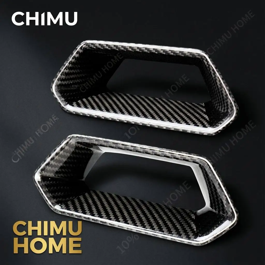 【CHIMU HOME】 for Cupra Leon 2021-2025 Series Seat Decor Cover Trim 100% Real Hard Carbon Fiber Interior Modification Part