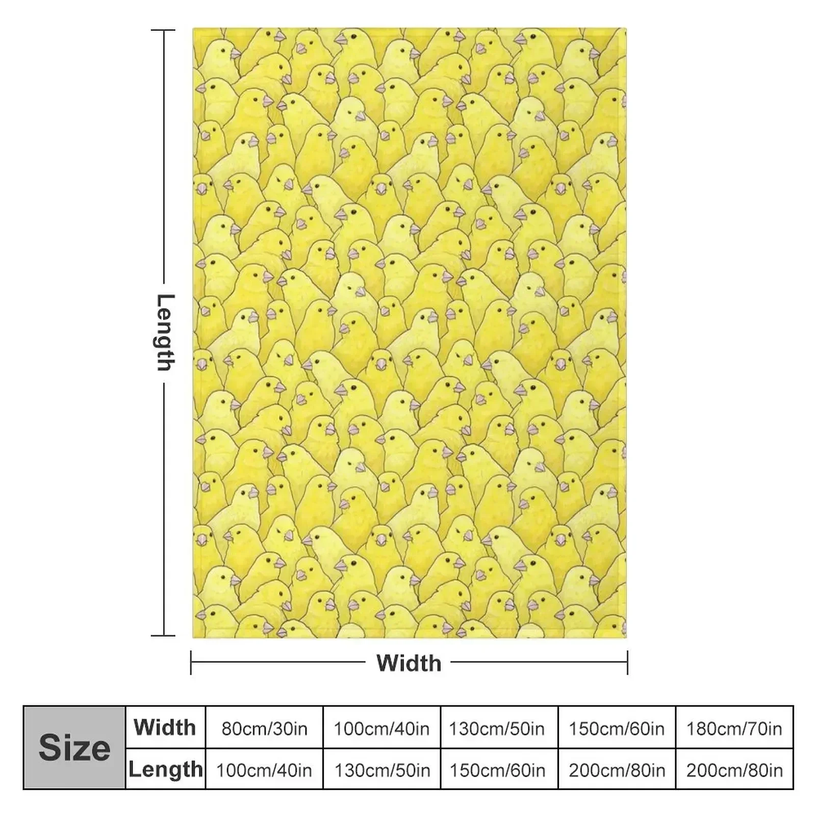 Yellow Canary Pattern Throw Blanket Luxury Throw Comforter Summer Blankets