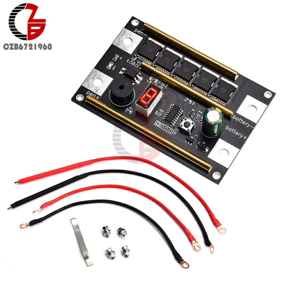 

Portable 12V 18650 Lithium Battery 5MOS Spot Welder Motherboard DIY Battery Spot Welder Set with 9 Gears Power Adjustment