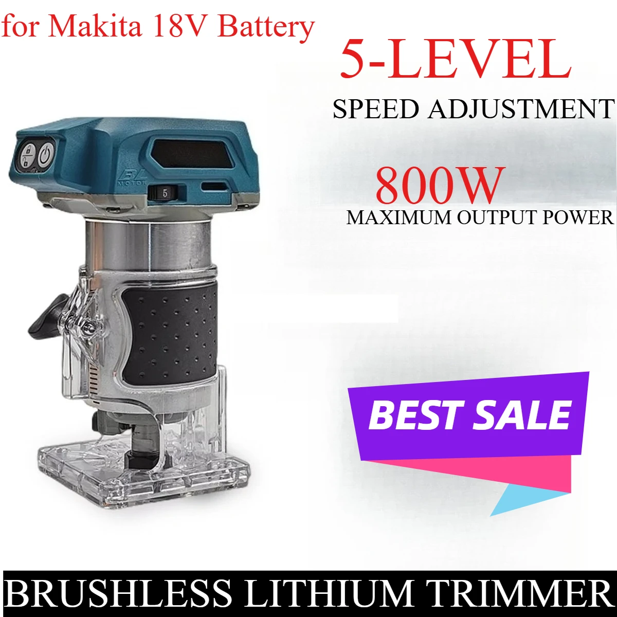 

NEW Brushless Electric Hand Trimmer Cordless Wood Router Woodworking Engraving Slotting Tool be suitable for Makita 18V Battery