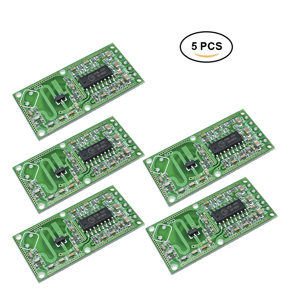 5pcs RCWL-0516 RCWL 0516 Microwave Radar Sensor Human Sensor Body Sensor Module Induction Switch Module Output 3.3V