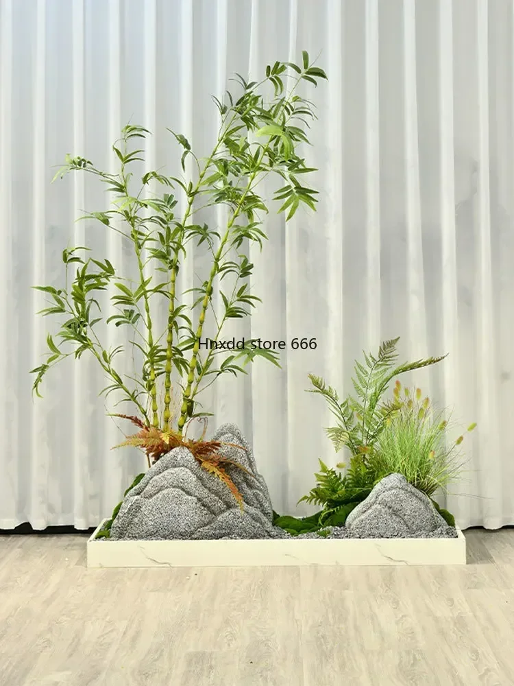 

Simulation bamboo landscaping fake tree potted Luo Han bamboo decorative ornament landscape