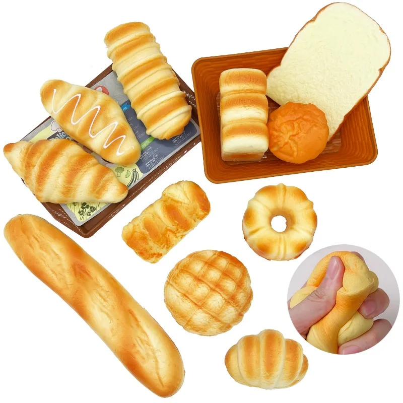 Artificial Food Simulation Fake Cake Bread Model French Baguette Toast Croissant Table Home Decor Photography Props Kitchen