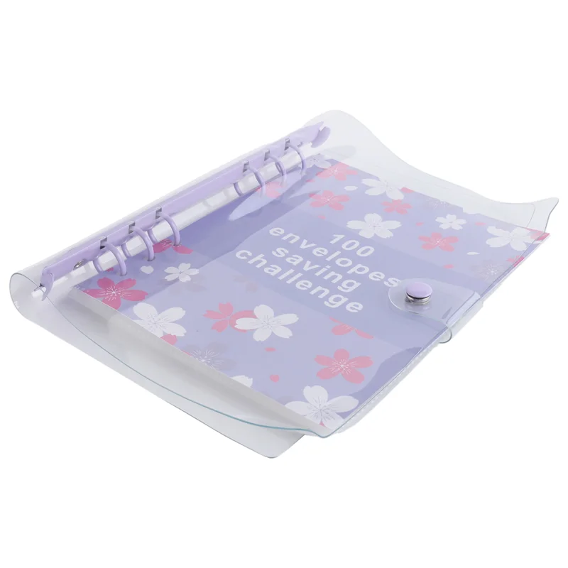 

Папка-переплет Qy-100 Envelope Challenge Easy And Fun Way To Save 5, 050 - Бюджетная папка с денежными конвертами Простота в использовании Фиолетовый