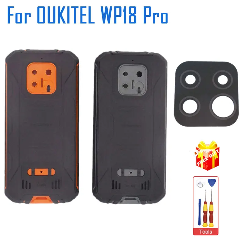 Nowy oryginalny Oukitel WP18 Pro pokrywa baterii obudowa tylna z kamerą szklana soczewka pokrywa akcesoria dla Oukitel WP18 pro inteligentny telefon