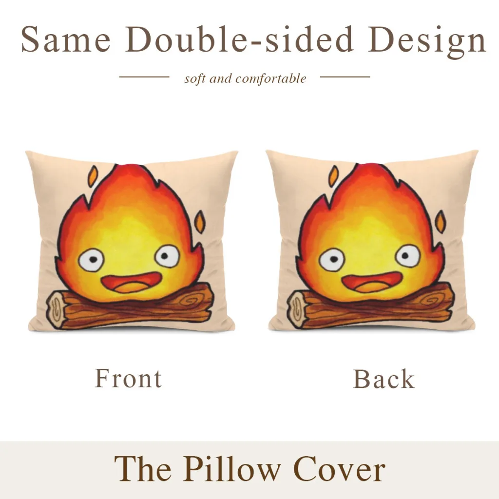 Flame calcifer Pillowcase Cushions Cover Cushions Home Decoration Pillows For Sofa