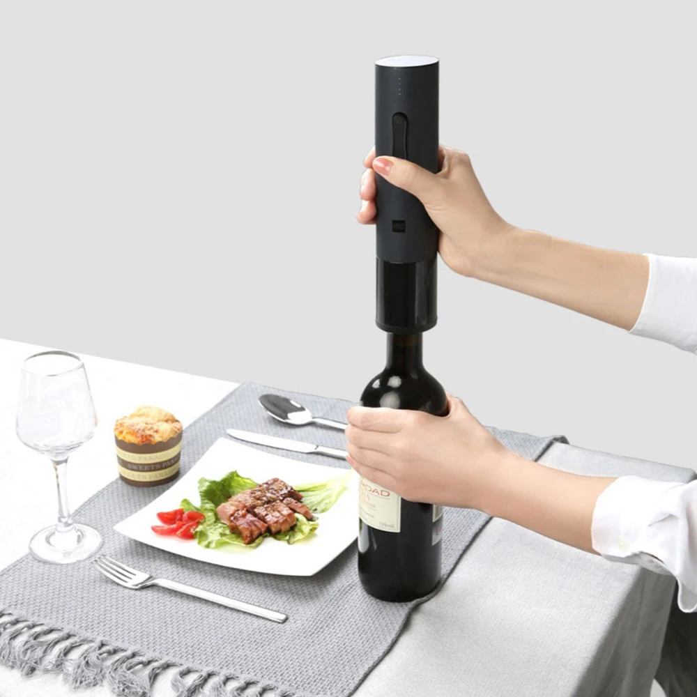 Huohou Opener Automatic Red Wine Bottle Opener cap Stopper fast Decanter Set Electric Corkscrew Foil Cutter Cork Tool