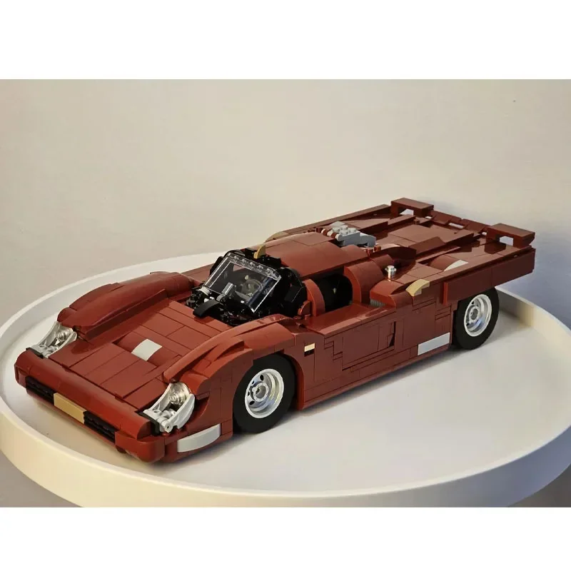 MOC- 149605   Super Red Classic Sports Car Racing Bausteinmodell 964 Teile MOC Kreative Kindergeburtstag Bausteine Spielzeug Geschenk