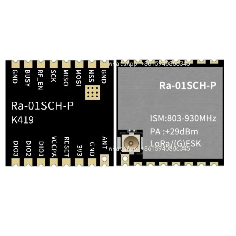 

LoRa Wireless Communication Module Ra-01SCH-P 10km Ultra Long Distance Transmission 803-930MHz SPI Interface