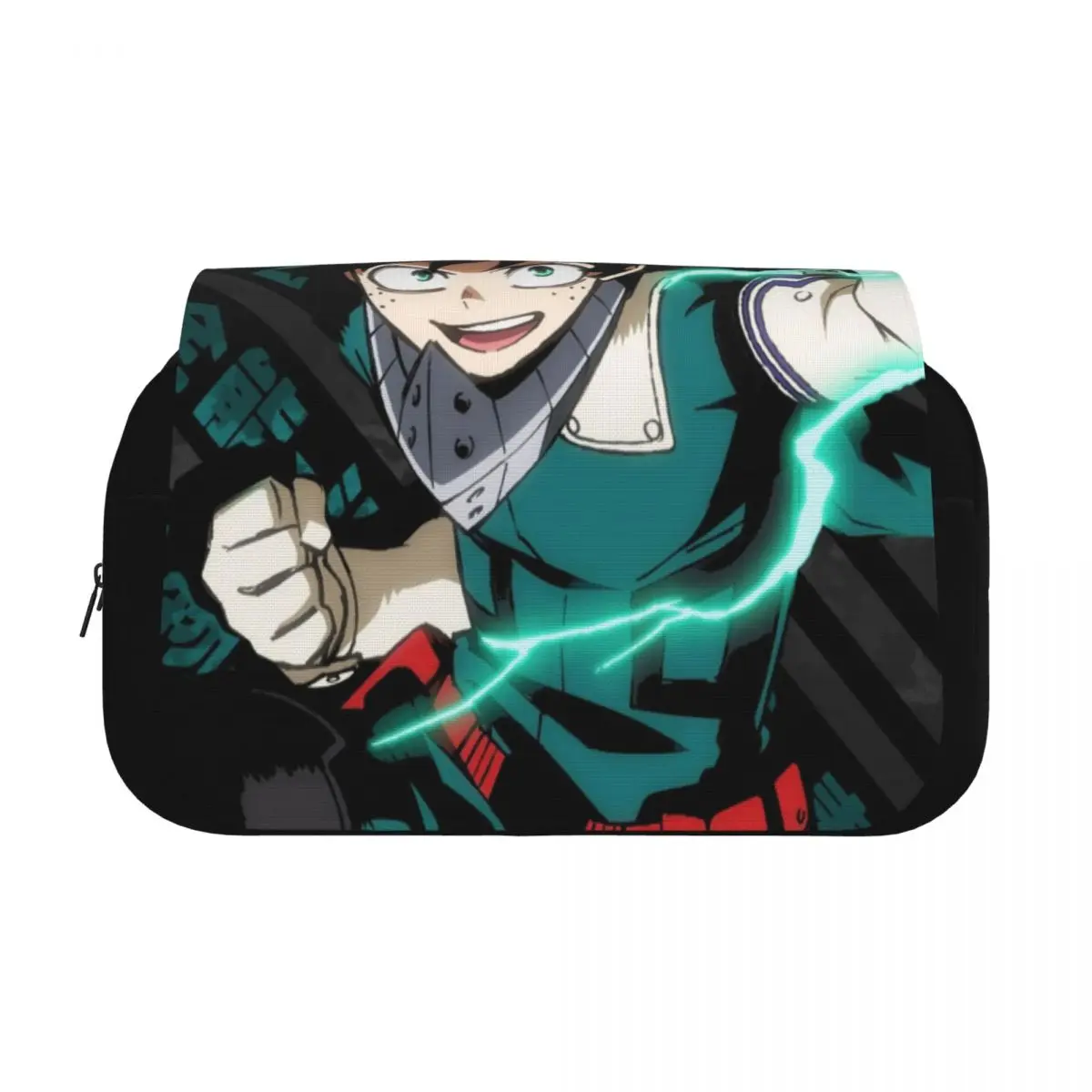 My H-Hero A-Academia Anime Double Clamshell Pen Case Pencil Pouch Pen Large Storage Bag School Supplies Zipper Stationery
