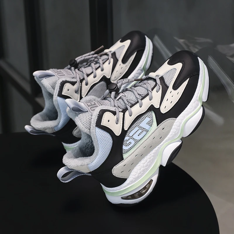 

Новая спортивная обувь для мальчиков и девочек 2024, повседневная и удобная спортивная обувь на мягкой подошве с кашемировыми теплыми кроссовками, противоскользящая одежда