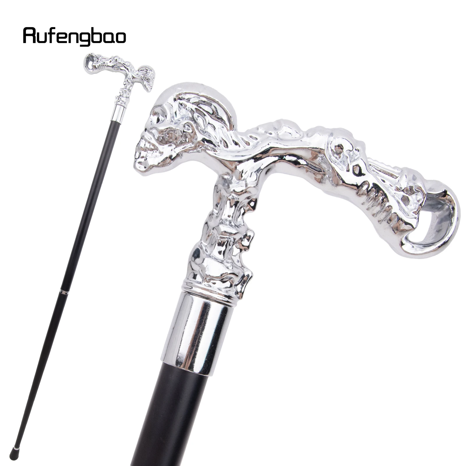 White Skull Head Fashion Walking Stick Decorative Cospaly Vintage Party Fashionable Walking Cane Crosier 94cm