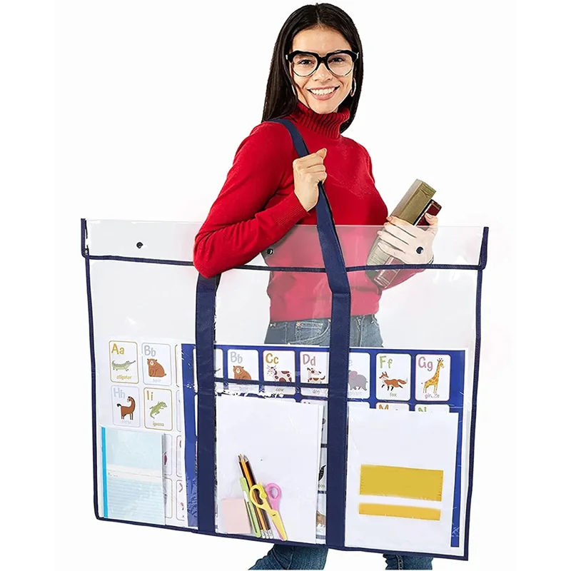 

3Pack Poster Storage Bag (29"×24") Bulletin Board Holder Art Portfolio Container For Teachers Classroom Organization