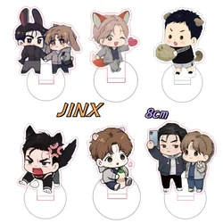 Lindo Anime coreano Manga BL Manwha Jinx acrílico Placa de pie Joo Jaekyung Kim Dan figura de dibujos animados decoración de escritorio 8CM