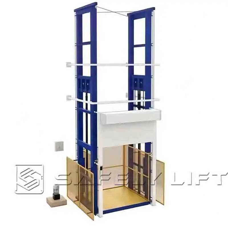 HCYIndoor Outdoor Freight Elevator Cargo Ladder Lift Warehouse Hydraulic Cargo Loading and Unloading Platform