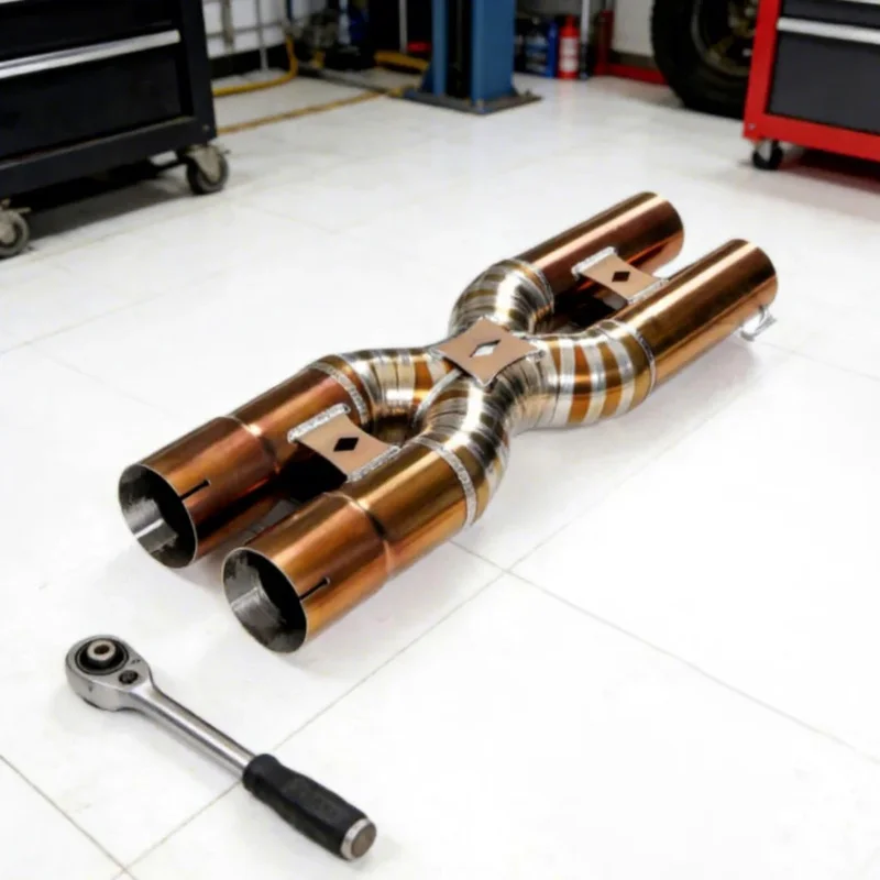 Titanium X-Pipe Mid Pipe for Ferrari GTC4 Lusso/Lusso T 3.9T V8 6.3L V12 F140 ED F154 2016-2020 High Flow Catback Performance Up