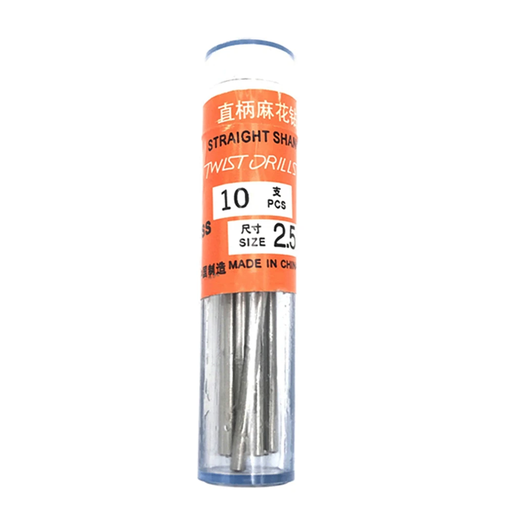 HSS High Speed Steel Drill Bit Set, Twist Bits, Micro Straight Shank, Ferramentas de Madeira, Brocas Elétricas, Hot, 10Pcs, 0.2-4.5mm