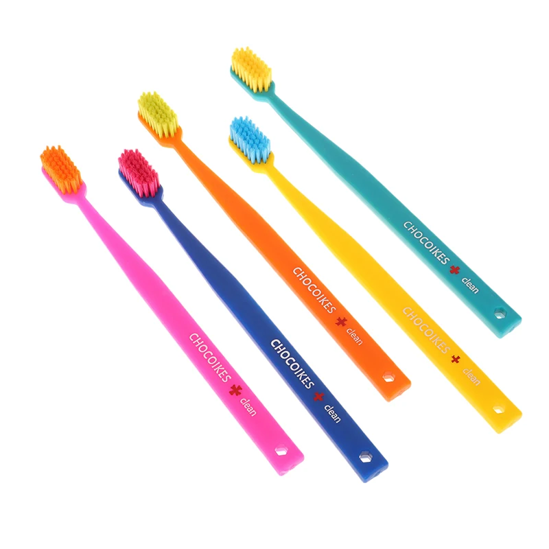 5 pcs Ultra Soft Toothbrush Colored Men Women Adult Household Toothbrush Orthodontic Toothbrush Oral Hygiene For Sensitive Gum