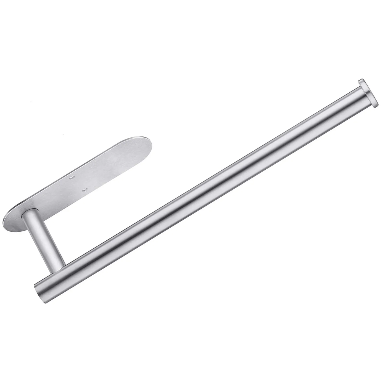 Stainless Steel Paper Towel Holder, Wall Mount for Kitchen, Bathroom, RV, Paper Towel Rack with Self Adhesive and Screws