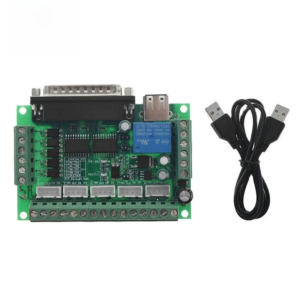 CNC Engraving Machine Driver Interface Board 5-Axis Stepper Control Optocoupler Isolation Relay and Analog Outputs