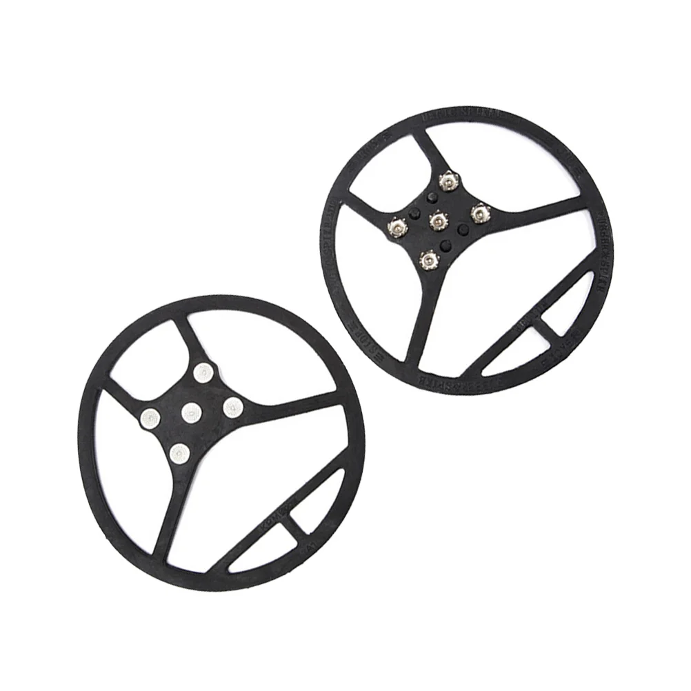 1 زوج الجليد المربط ترصيع المعادن سيليكون الفرقة مرنة بسط أحذية الثلوج غطاء عدم الانزلاق الشتاء قبضة الأشرطة المرابط حجم L #5