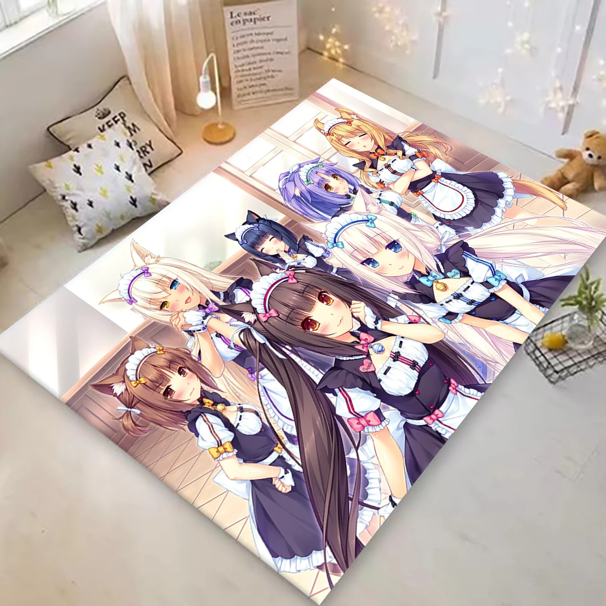 Anime Nekoparas Printed Carpet Non-slip Multi Function carpet Living Room Rug Entrance Floor mat Home Kitchen Hallway Decor