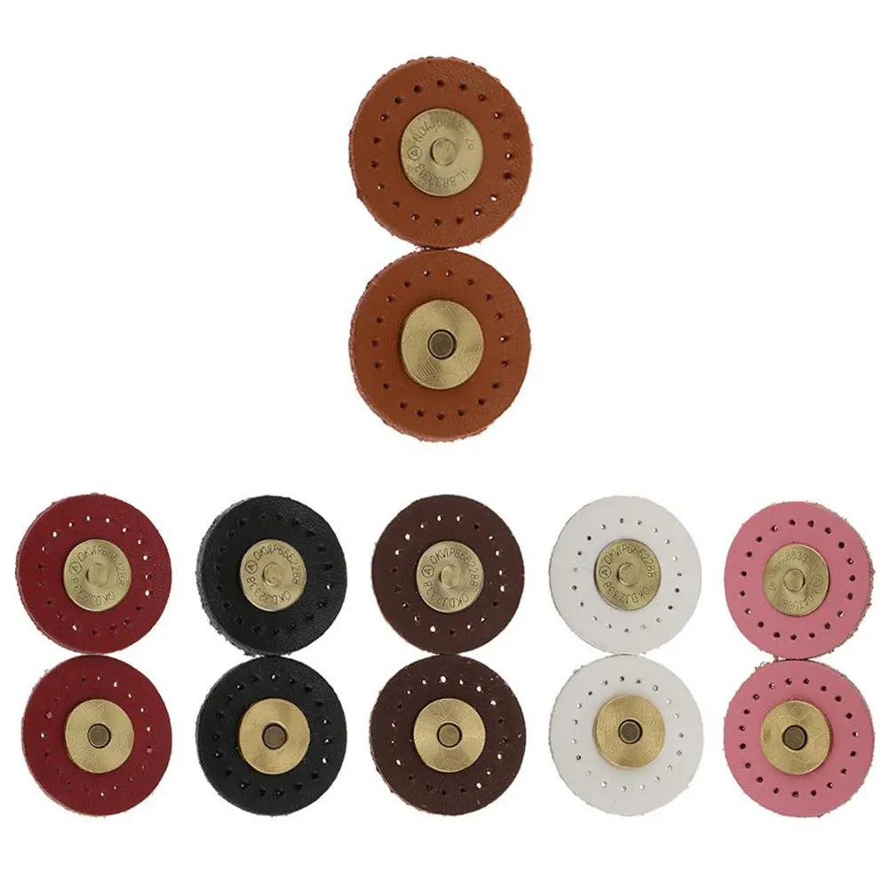 

2pcs Magnetic Accessories For Diy Flap Bag Supplies Multi-Hole Durable Case Buckle Sewing Material Light Coffee Flap