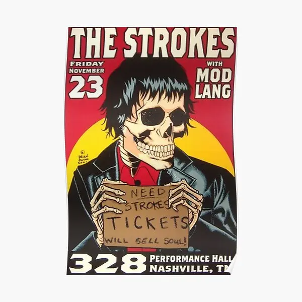 Need Strokes Tickets  Poster Decoration Mural Funny Painting Wall Print Art Vintage Picture Decor Modern Room Home No Frame