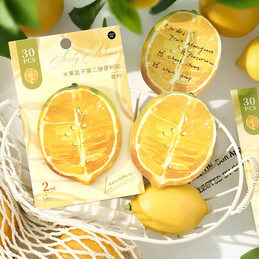 30 قطعة ملاحظة لطيفة، موضوع الطعام اللذيذ INS ورق ملاحظات الرياح، رسالة الطالب N مرات، مذكرة لوحة حساب اليد Kawaii ﻿ القرطاسية