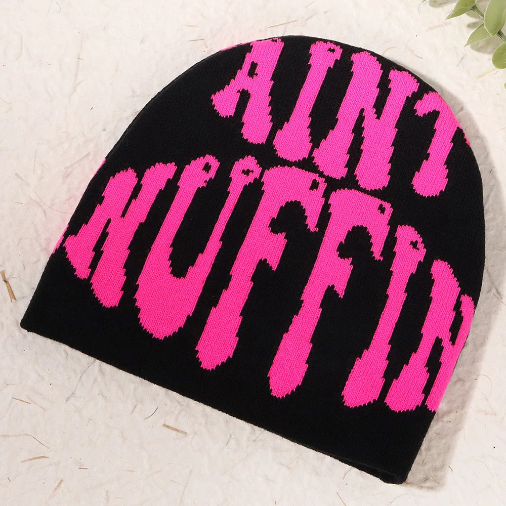 Women's Caps Fashion Letters Double-sided Knitted Hats For Men Autumn And Winter Warm Woolen Hat