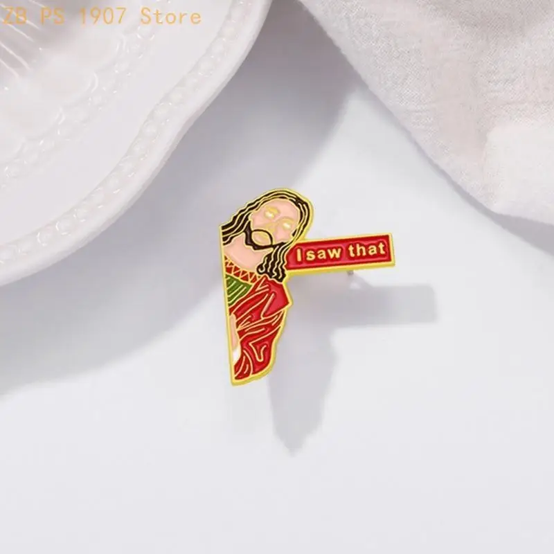 Jesus Brooches Pin Christmas Decorations That Pin Comical Enamel Pins 55KA