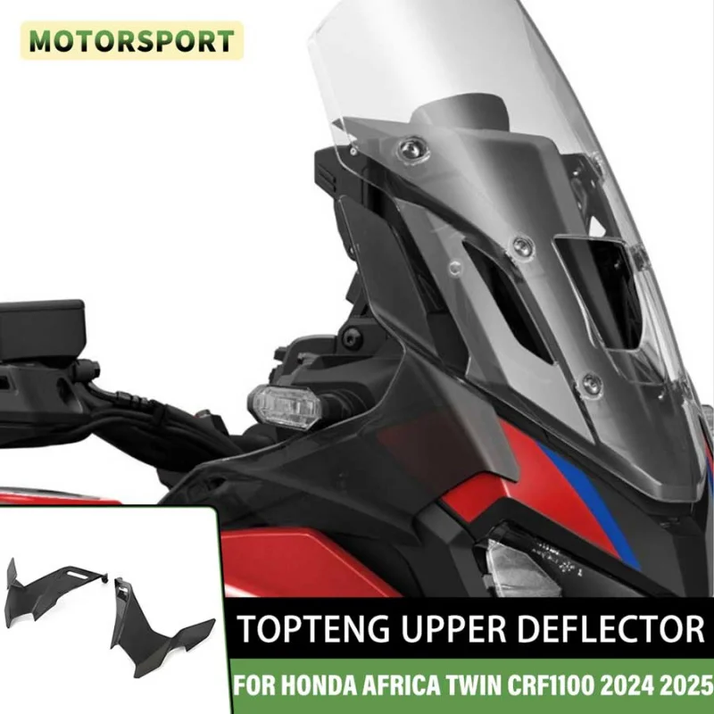 

For Honda CRF1100L CRF1100 Africa Twin 2024-2025 Motorcycle Upper Deflectors Windshield Side Panel Cover Topteng Upper Deflector