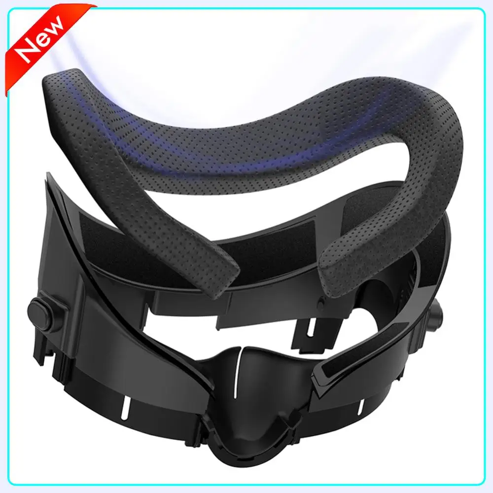 

6 in 1 FOR Meta Quest 3 VR Comfort Kit Premium PU Leather Face Mask Cover Ice Silk Fabric Pad Durable Enhanced Facial Interface