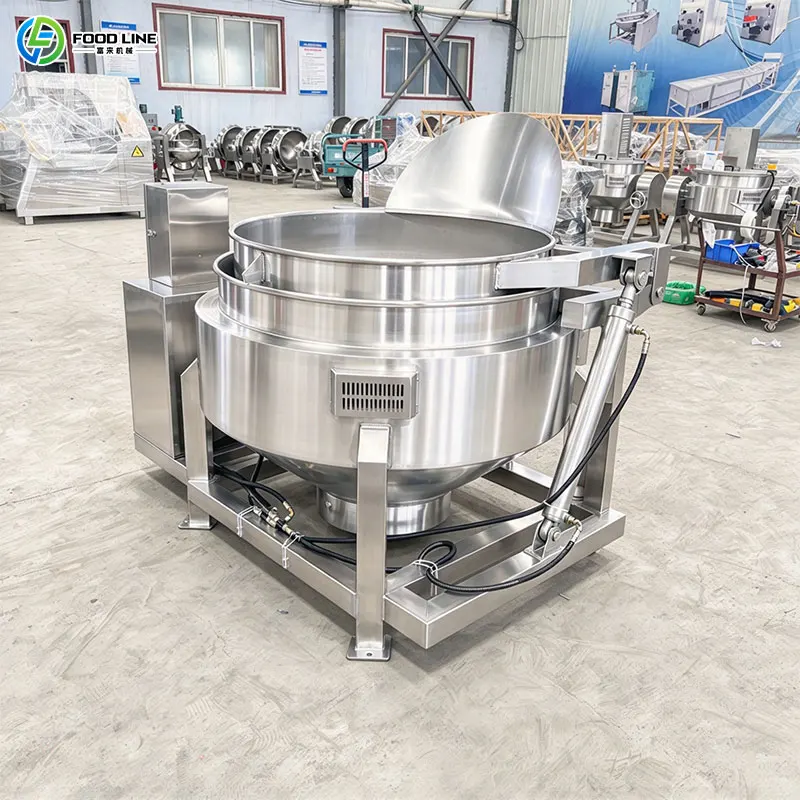 Planetary Mixer Cooking Kettle Automatic Scraper Stirring Pot For Chili Paste Sauce Frying Machine Stainless Steel Customized