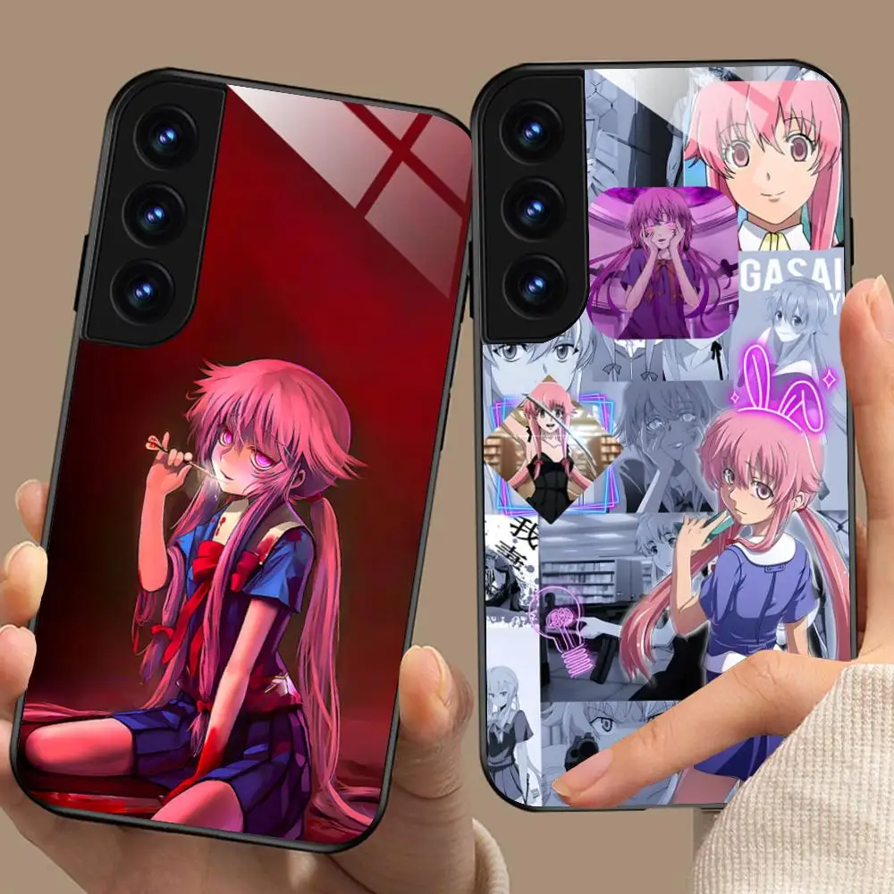 Future Diary Gasai Yuno Phone Case for Samsung Galaxy S26 S25 S24 S23 S22 S21 S20 Note20 Plus FE Ultra Glass Protective Cover