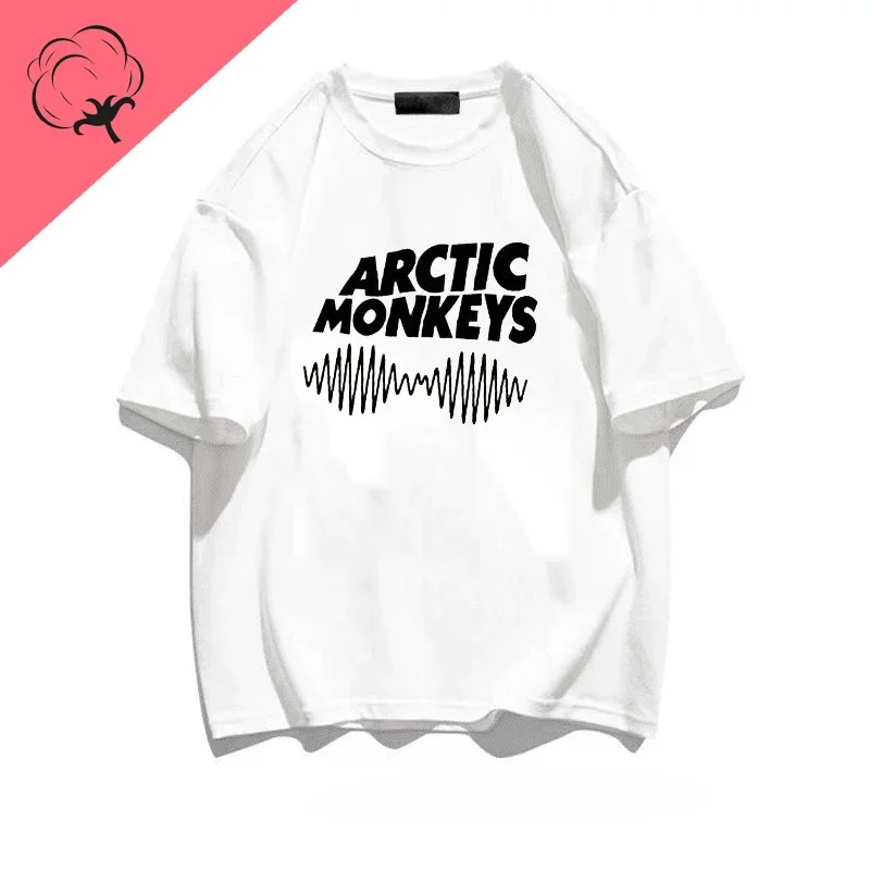 Arctic Monkey Comics Casual Y2k Short Sleeve Fashion T-shirt Comics Y2K Everyday Men's and Women's Crewneck Comfy Tops