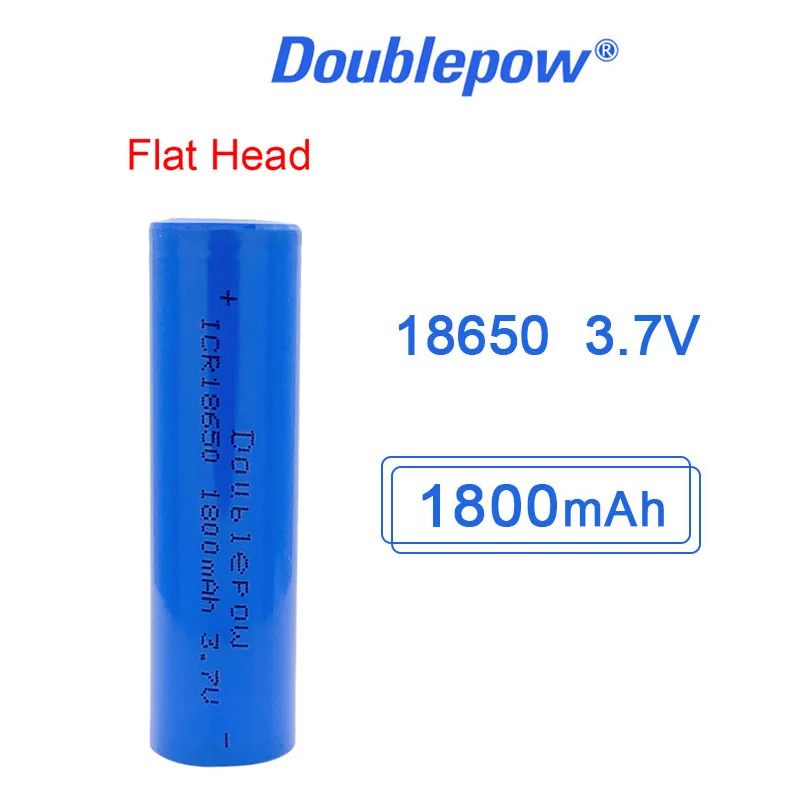 Doublepower 18650 3.7V 1800mAh akumulator litowy wielokrotnego ładowania, latarka, wskaźnik laserowy, pilot zdalnego sterowania, zabawki elektroniczne