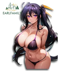 EARLFAMILY 13cm for Hentai Chest Himejima Akeno AI Car Stickers Sexy Anime Personality Decal NSFW Sunscreen Car Accessories